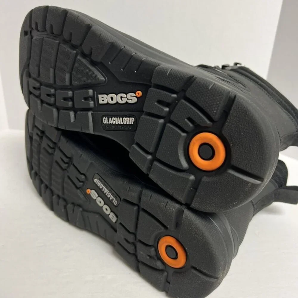 Bogs Mens Shale 8” Glaciergrip Waterproof Boot Black 13 M